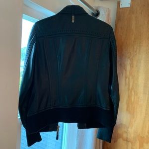 Size L black Mackage leather jacket